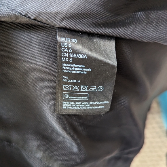 NWOT H&M Wool Studio Premium Coat - Picture 8 of 9